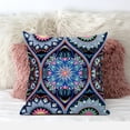 thumbnail image 3 of Bohemian Mandala Vector Indoor/Outdoor Pillow with Removable Cover in Black Blue Orange Pink20x20, 3 of 5