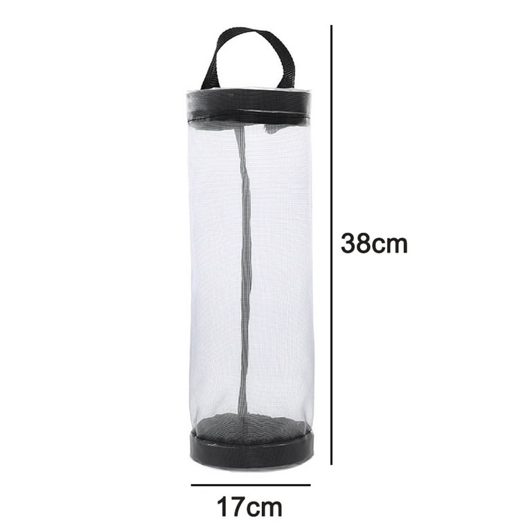 Saich 2 Pcs Plastic Bag Holder, Dispensers, Trash Bags Holder Recycling Containers Mesh Hanging Storage Dispensers Hanging Folding Mesh Garbage Bag Or