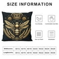 thumbnail image 5 of YANMS Throw Pillow Cover Bee Vintage Animal Retro Crown Floral Ear Bowknot Black Rectangular Throw Pillow Covers for Couch Sofa Home Decor, 5 of 5