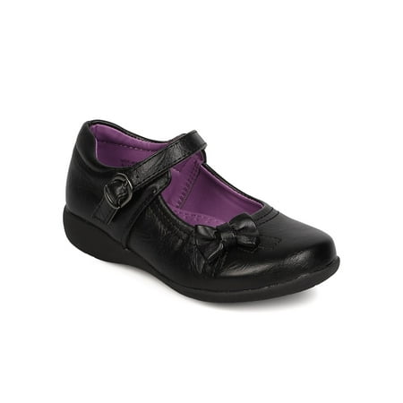New Girl School Rider Nicki-901E Leatherette Bow Tie Mary Jane Uniform (Best Way To Tie Shoes)
