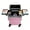 Pink, variant on Large Makeup Luggage Case with Wheels Telescopic Handle, Aluminum Alloy Black
