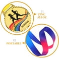 thumbnail image 3 of ColoMX Medallas de competición deportiva de aleación de zinc con cordón para el cuello para carreras, eventos de pista y logros atléticos., 3 of 7
