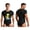 Black, variant on Mens Pajamas Bodysuit Cute Dinosaur Print Short Sleeve Leotard Buttoned Crotch Diaper Rompers Gray M
