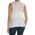 thumbnail image 4 of KID-DANGEROUS Womens White Printed Sleeveless Jewel Neck Top M, 4 of 4