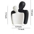 thumbnail image 2 of Modern Ceramic Couple Hugging Sculpture – Black & White Romantic Figurine for Home, Office, Living Room Decor, 2 of 7