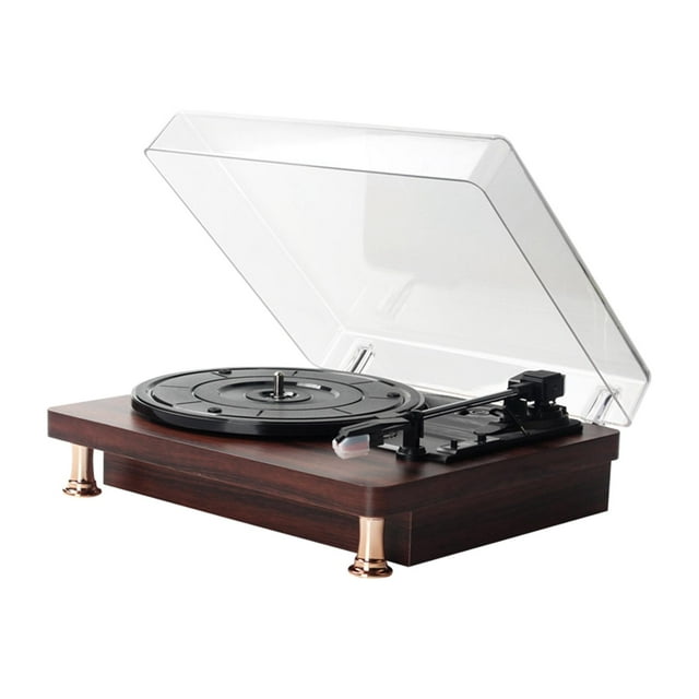 TISHITA Tourne-Disque Vintage en Vinyle Haut-Parleur Stéréo Sorties Casque