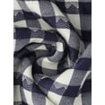 thumbnail image 6 of DARING DIVA Women's Plus Gingham 1950s Plaid Round Neck Tops 1X Navy Blue, 6 of 6