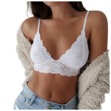 

Mackneog Sleep Dress for Women Women Plus Size Vest Crop Wireless Bra Lingerie Sexy V-Neck Underwear Camisole Polyester Lace Thong Plus Size Panties
