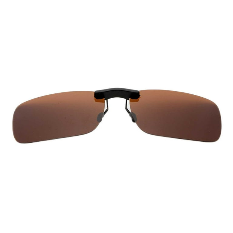 Mens Polarized Clip On Sunglasses Over Prescription and Reading Glasses  Rimless Flip Up Sun Glasses for Driving G5G9 