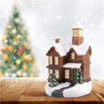 thumbnail image 2 of Inteprter Casa de pueblo de Navidad, interesante adorno tradicional de vacaciones, artesanía de resina, decoración brillante para el hogar, regalo de Kits de decoración para fiestas Tipo 3 Inteprter HA042480-03, 2 of 6
