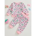 thumbnail image 6 of Baby Toddler Girl Fall Outfits 0 6 12 18 24 Months 2T 3T Long Sleeve Fruit Bow Print Sweatshirt + Pants Set Clothes, 6 of 9