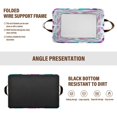 thumbnail image 6 of Yayeee Foldable Storage Basket for Shelves with Handles Set of 2 Waterproof Cloth Bins, Abstract Drawing, 6 of 7