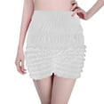 thumbnail image 2 of REALiKUN Womens Bloomers Plush Ruffles Pumpkin Pants Bottom Shorts White M, 2 of 6
