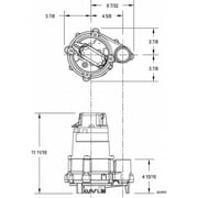 Submersible Effluent Pump,4/10hp,8.5A 152-0002