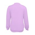 thumbnail image 2 of Morttic Women's Elegant Cable Zipper Front Long Sleeve Stand Collar Solid Color Spring & Fall Jacket for Casual & Formal Outfits Violet，M, 2 of 4