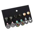 thumbnail image 2 of Worldwidelectro 6 par/set pendientes de tuerca con diamantes de imitación para mujer, pendientes bohemios a la moda 04 jinwen Aretes colgantes para mujer, 2 of 5