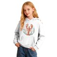 thumbnail image 2 of ZHOGXU Boys Girls Lobster Ocean Print Pullover Hoodie Long Sleeve Casual Sweatshirt Top With Pocket For Kids Youth Outdoor Daily Wear,White,6-7 Years, 2 of 4