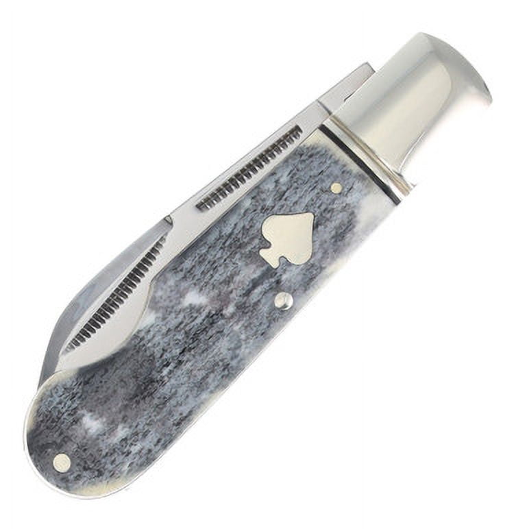 Rough Ryder Knives Rough Ryder Black Appaloosa 30th Anniversary Spade Shield 1-Blade EZ Open Folding Knife