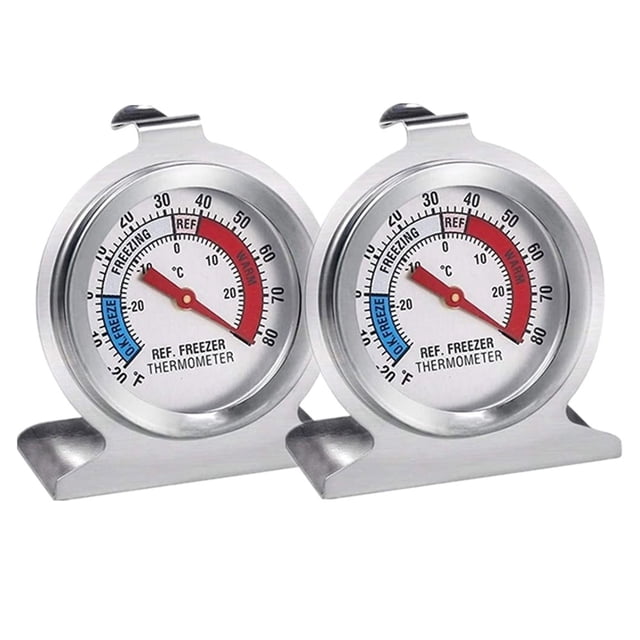 MesaSe 4 Pack Refrigerator Thermometer Large Dial Freezer Thermometer