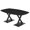 Black Cypress w/Matte Black Base no Electric, variant on 4X6 Arc Boat Conference Table with X Base Data And Electric Unit