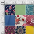 thumbnail image 2 of oneOone Georgette Viscose Multicolor Fabric Asian Mix Floral Sewing Material Print Fabric By The Yard 42 Inch Wide, 2 of 4