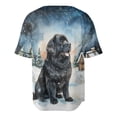 thumbnail image 2 of Hello Winter Newfoundland Welcome Snowy Night Watercolor Vintage All Over Print 3D Baseball Shirt Newfie Dog Lover Gifts Softball Sport - 01011, 2 of 6