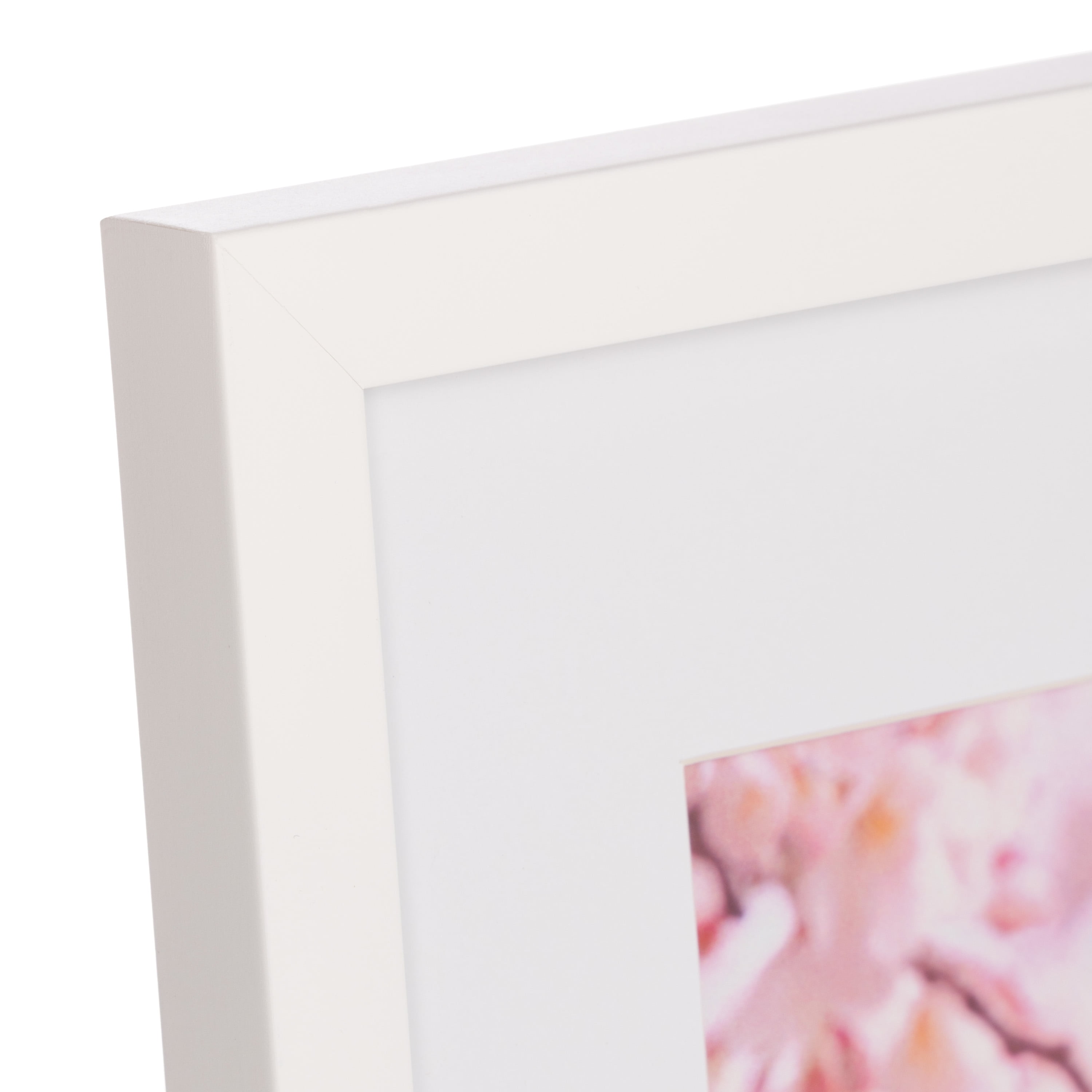 Snap 11"x14" White Wall Picture Frame - Single White Mat - Matted for 8"x10" Image - Rectangular White Poster Frame
