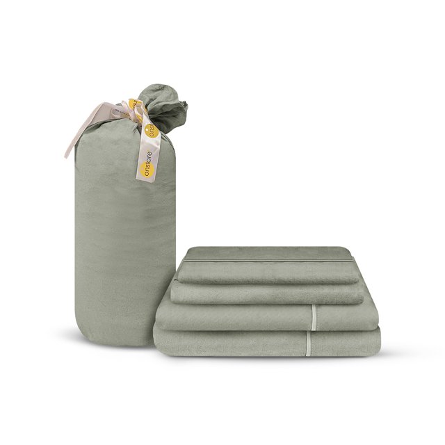 Sábanas Lisas Matrimonial 3500 Hilos ONSTORE Gris Ambar