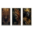 thumbnail image 2 of Designart "Majestic Shaman Spiritual Wisdom of the Amazon III" Folk Religion Framed Wall Art Set Of 3 - Gold Traditional Frame Gallery Set For Office Decor, 2 of 6