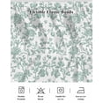 thumbnail image 5 of Spring Flower Wrap Around Bed Skirts for Queen Bed 16" Drop,Bed Skirt with Adjustable Elastic Belt Dust Ruffle Bed Valance for Bedroom Hotel Vintage Farmhouse Turquoise Boho Leaf Bed Frame Cover, 5 of 7