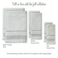 thumbnail image 7 of SKL Home Monogram Cotton Bath Towel, "W",  White, 7 of 7