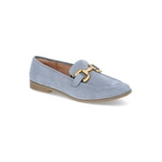 Time and Tru Women's Faux Leather Buckle Loafers