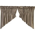 thumbnail image 2 of VHC Brands Rustic & Lodge Farmhouse Kitchen Window Curtains-Rory Prairie Swag Pair, 36x36x18, Chocolate Brown, 2 of 6