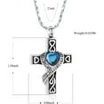 thumbnail image 2 of Religious Cross Cremation Jewelry Cross Urn Necklace for Ashes Crystal Memorial Urn Necklace Pendant Keepsake Religious Cross Ashes Jewelry, 2 of 7