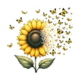 thumbnail image 2 of Hot6sl Liquidación de Ahorros de Verano Pegasus Pared And Dry, Mariposas y Girasoles para Sala de Estar, Dormitorio, Entrada, Pasillo, Pegatinas Extraíbles, 2 of 4