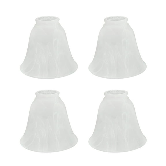Aspen Creative 23044-4 Transitional Style Bell Shaped Frosted Replacement Glass Shade, 2-1/8" Fitter Size, 4-3/4" high x 5-1/2" diameter, 4 Pack