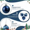 thumbnail image 4 of 36 piezas Boules de Noël Décorations d'arbre de Noël Boules de Noël en Plastique 6 estilos Adornos Suspensión Boules Décoratives Scintillantes pour Noël, Mariages, Festivals,, 4 of 5