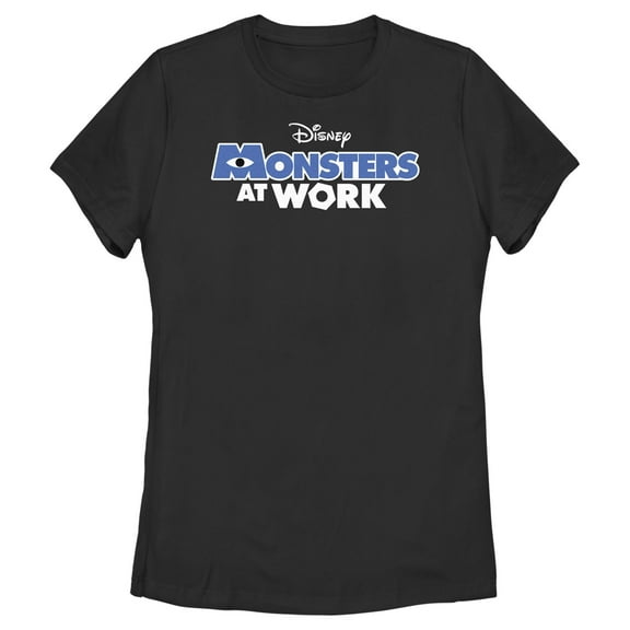 Women's Monsters at Work Classic Logo Tee Graphic Tee Black Large