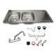 thumbnail image 1 of Fregadero Tarja Tina Doble Con Escurridor Acero Inox Con Kit (Escurridor Derecho), 1 of 5