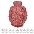 thumbnail image 4 of POBUDS Hoodie, Regular Fit Sporty Pullover Hooded Sweatshirt for Men Women Red Line Heart Pattern 3XL, 4 of 6