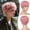 Pink, variant on Layered Pixie Cut Wigs Synthetic Short Ombre Gray Wavy Grey to Black Glueless Wig for Women with Bangs