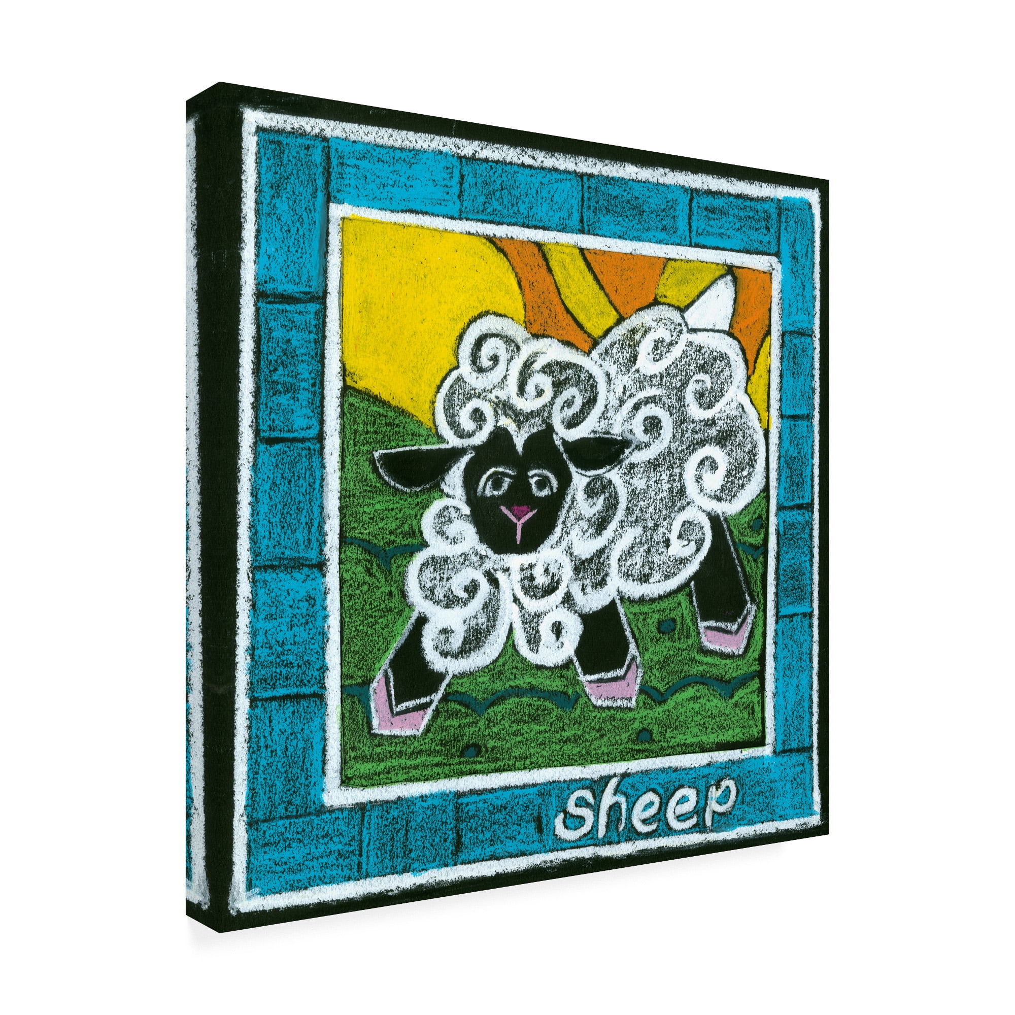 Trademark Fine Art 'Whimsical Sheep' Canvas Art by Lisa Choate