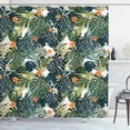 thumbnail image 1 of Ambesonne Hawaii Shower Curtain, Colorful Polynesia Plant, 69"Wx84"L, Jade Green Fern Green, 1 of 3