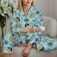 thumbnail image 6 of Daiia funny lion in pirate for Women's Long-Sleeved Pajama Set – Soft & Comfortable Sleepwear Button-Up Pajamas Cozy Lounge Wear-XX-Large, 6 of 7