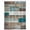 Mist Blue Off White Light Brown, variant on Turquoise Brown Waterproof Fabric Shower Curtain,Vintage Country Ombre Wooden Grain Waterproof Fabric Shower Curtain for Bathroom Curtains Bathtubs Hotel Shower Curtains with 12 Hooks Small 36x72in