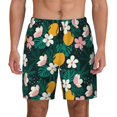 Goofa Tropical Fruit Printed Men's Swim Trunks Board Shorts Quick Dry