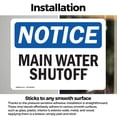 thumbnail image 3 of (2 Pack) Main Water Shutoff OSHA Notice Sign 24 Inch X 18 Inch Vinyl Label Decal Sticker Weather Resistant, UV Protected for Workplace, Business, and Construction Site, Made in the USA, 3 of 7