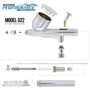 MASTER G22 Multi-purpose Airbrush Kit With Tank Compressor and 6' Air Hose Set, U.S. Art Supply Airbrush Paint, Airbrush Holder, Cleaning Pot, Quick-Connector, Mixing Sticks & Cups