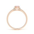 thumbnail image 2 of ANGARA Natural Cushion Morganite Ring with Diamond Collar in 14K Rose Gold for Women | Birthday, Anniversary, Jewelry Gift for Women | Natural Morganite Ring, 2 of 7
