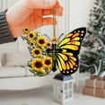 thumbnail image 3 of Butterfly Faith Sunflower Cross Car Mirror Hanging Ornament - Christian Gift & Decor, 3 of 5